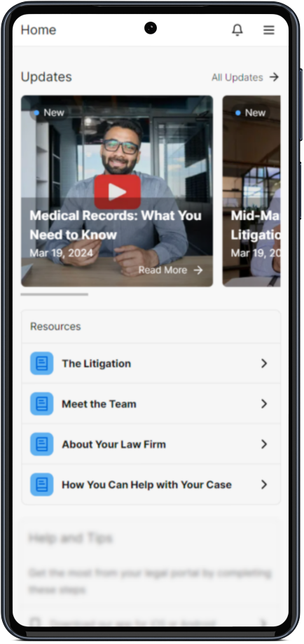 CaseHQ updates on a phone